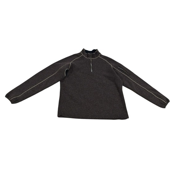 Kuhl Thor 1/4 Zip Fleece Pullover Men's Small Brown Wool Blend Outdoor Hiking - Picture 1 of 15